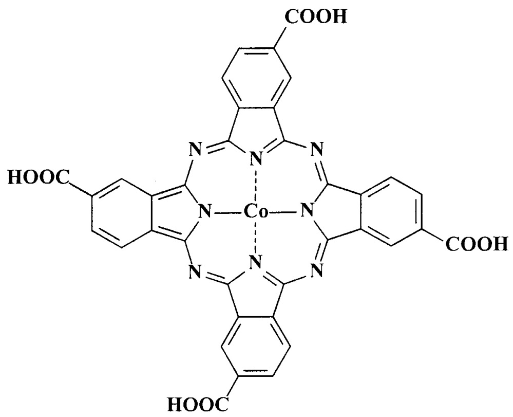 Гомогенный катализатор окисления диэтилдитиокарбамата натрия на основе тетра-4-(4&amp;χεντ;-карбоксифенилсульфанил)-5-нитрофталоцианина кобальта(ii) (патент 2640414)
