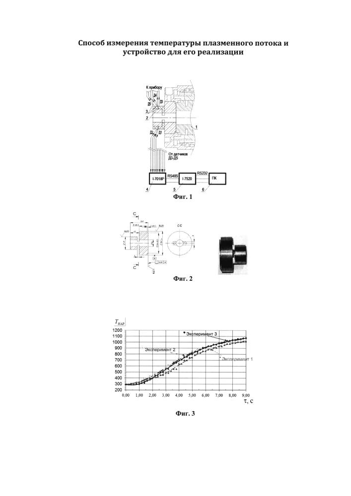 Способ измерения температуры плазменного потока и устройство для его реализации (патент 2600512)