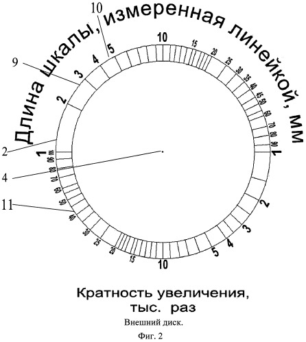 Устройство для определения увеличения на электронных микрофотографиях при электронно-микроскопическом исследовании (патент 2482443)