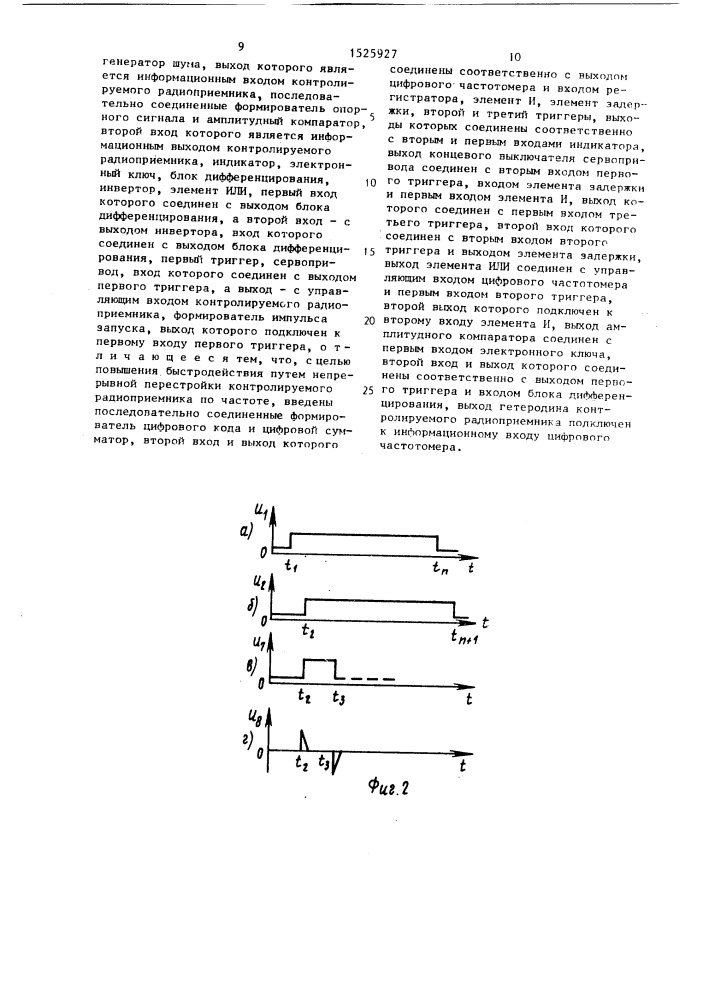 Устройство для контроля чувствительности радиоприемника (патент 1525927)