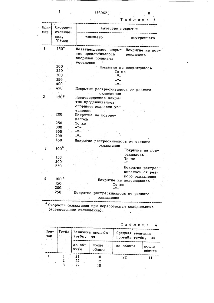 Способ обжига силикатных покрытий на металлических трубах (патент 1560623)