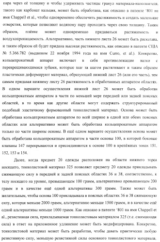 Одноразовый натягиваемый предмет одежды, имеющий хрупкий пояс (патент 2409338)