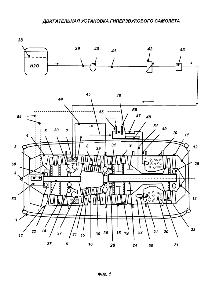 Двигательная установка гиперзвукового самолета (патент 2594828)