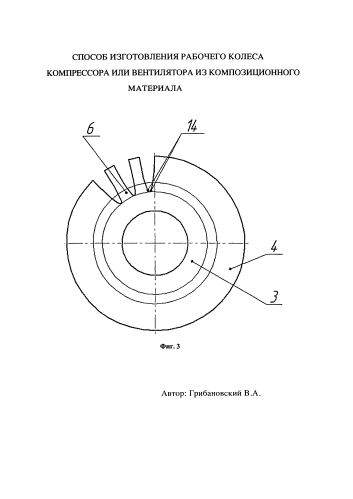 Способ изготовления рабочего колеса компрессора или вентилятора из композиционного материала (патент 2586553)