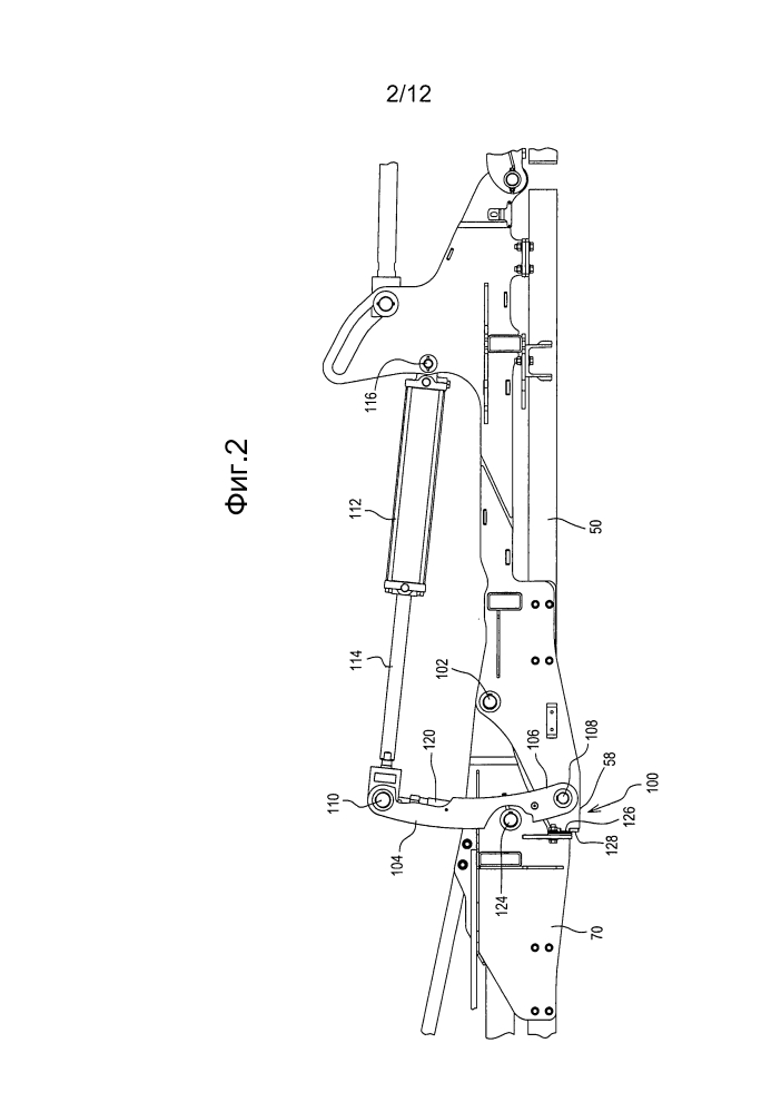 Рама орудия со вспомогательными подъемными цилиндрами главной секции (патент 2632964)