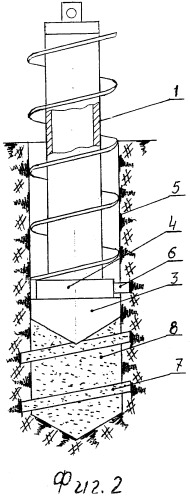 Способ возведения буронабивной винтовой сваи в грунте (патент 2317373)