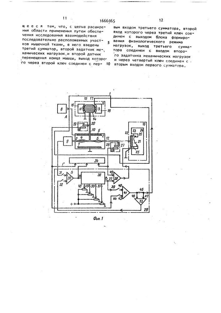 Устройство для исследования механических свойств мышц (патент 1666065)