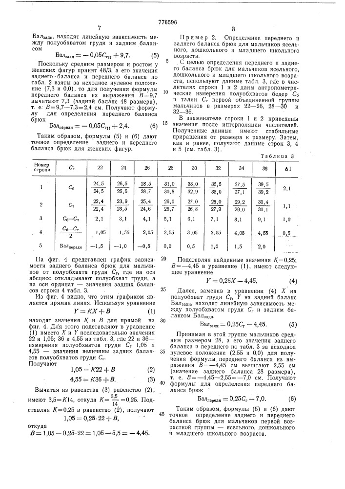 Способ построения шаблона брюк (патент 776596)