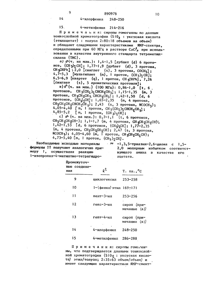 Способ получения производных тетрагидро-1,3,5-триазин-2,6- дионов или их солей (патент 890976)