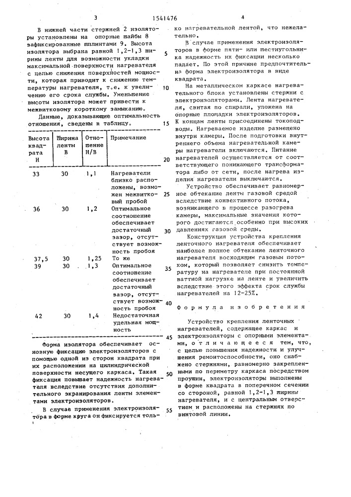 Устройство крепления ленточных нагревателей (патент 1541476)