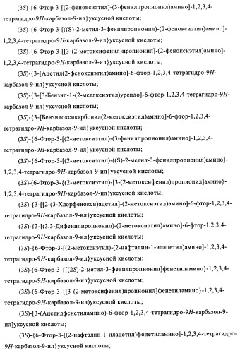 Производные (3-амино-1,2,3,4-тетрагидро-9н-карбазол-9-ил)уксусной кислоты (патент 2448092)