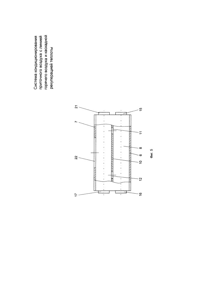 Система кондиционирования приточного воздуха с линией горячего воздуха и каскадной рекуперацией теплоты (патент 2656589)