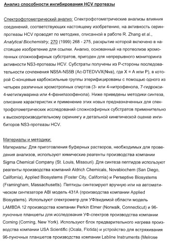 Новые пептиды как ингибиторы ns3-серинпротеазы вируса гепатита c (патент 2404189)