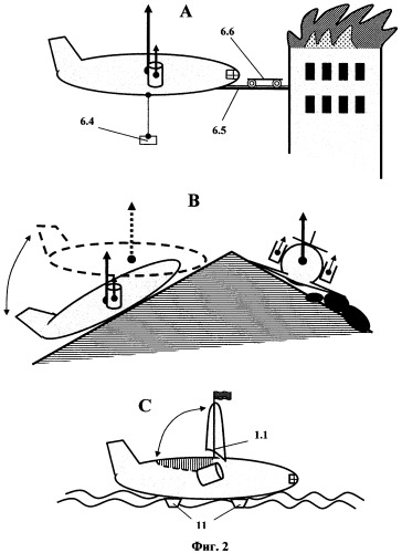 Летательный аппарат аварийно-спасательный (патент 2337855)