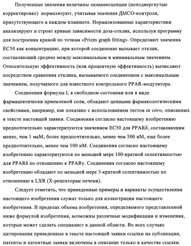 Соединения и композиции в качестве модуляторов ppar-рецепторов, активируемых пролифератором пероксисом (патент 2408589)