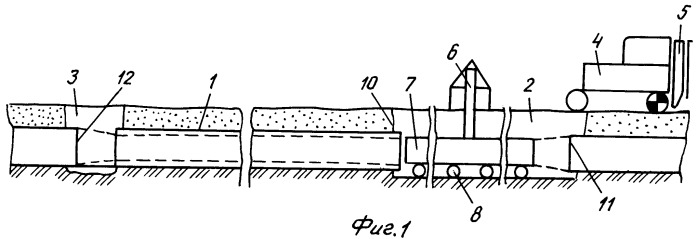 Способ размещения трубы на изношенном участке трубопровода при его подземной прокладке (патент 2472054)