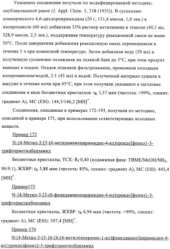 Производные пиримидиномочевины в качестве ингибиторов киназ (патент 2430093)