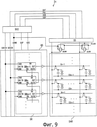 Схема возбуждения дисплея, дисплейная панель и устройство отображения (патент 2487424)