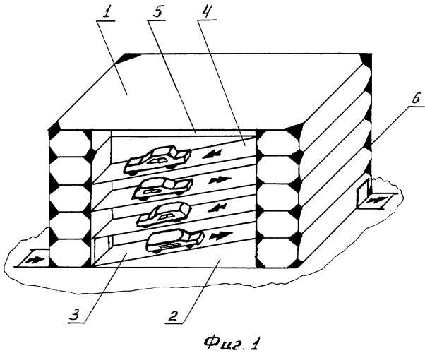 Разборная многоуровневая автомобильная стоянка (патент 2385399)