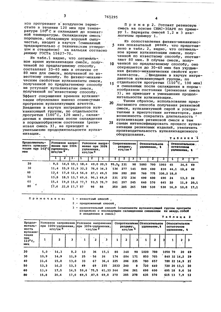 Способ получения резиновой смеси на основе карбоцепного каучука (патент 765295)