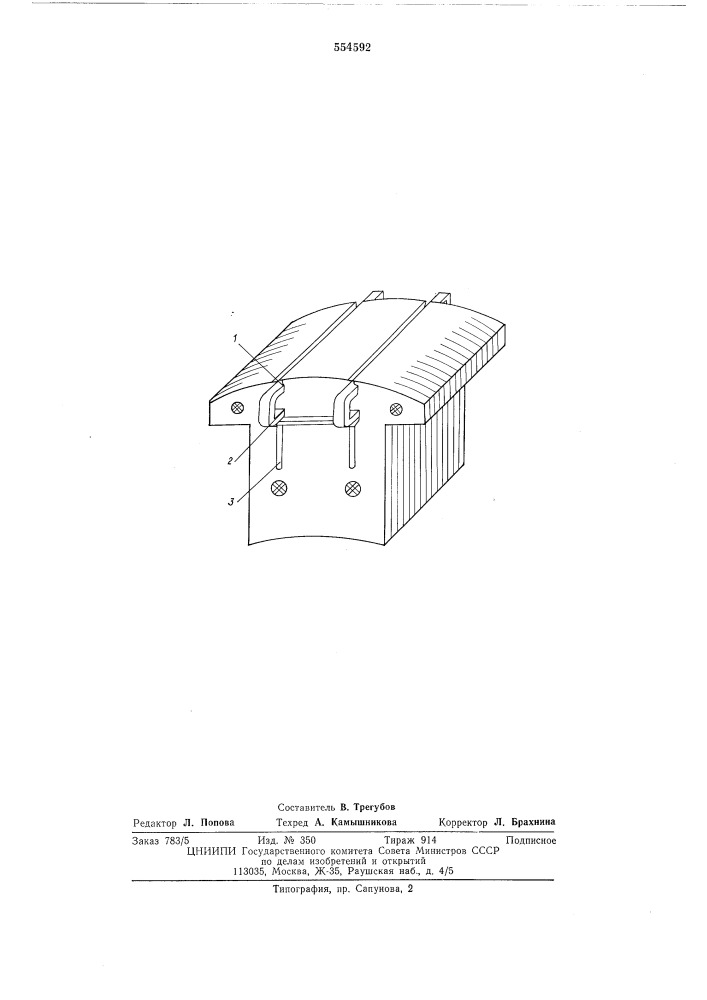 Полюс электрической машины (патент 554592)