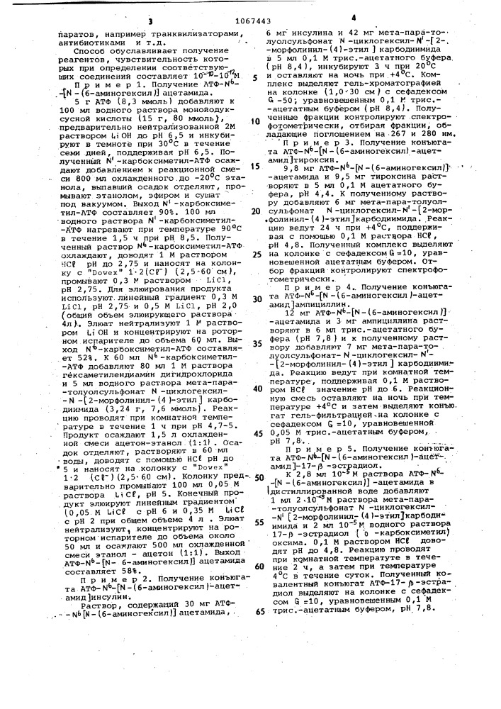 Способ получения реагента для иммунохимического анализа (патент 1067443)