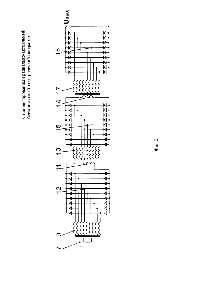 Стабилизированный радиально-аксиальный бесконтактный электрический генератор (патент 2643514)