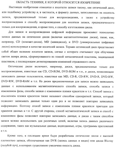 Носитель записи только для воспроизведения, устройство воспроизведения, способ воспроизведения и способ изготовления диска (патент 2319224)