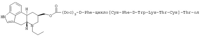 Химерные аналоги соматостатина-дофамина (патент 2277539)