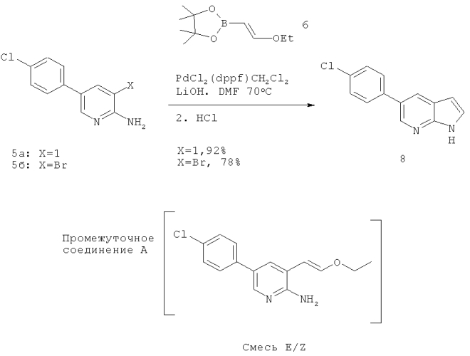 Новые способы получения пропан-1-сульфоновой кислоты {3-[5-(4-хлор-фенил)-1н-пирроло[2,3-b]пиридин-3-карбонил]-2,4-дифтор-фенил}-амида (патент 2575478)