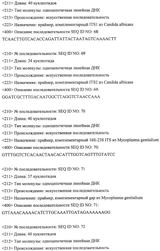 Дифференцирующий и специфический олигонуклеотиды для идентификации последовательностей днк инфекционных агентов в биологических материалах, способ видовой идентификации инфекционных агентов, биочип и набор для осуществления этого способа (патент 2348695)