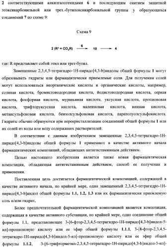Замещенные 2,3,4,5-тетрагидро-1н-пиридо[4,3-b]индолы, способы их получения и применения (патент 2338745)