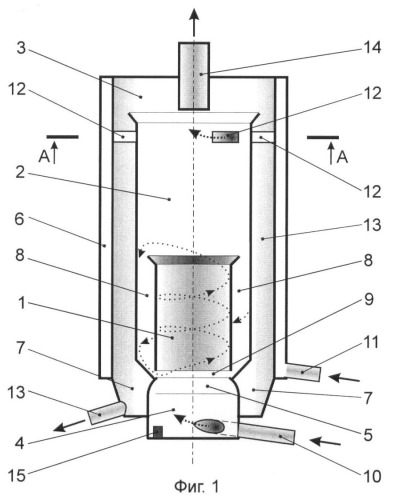 Вихревая топка (патент 2406023)