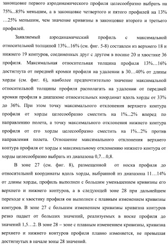 Стреловидное крыло самолета и аэродинамический профиль (варианты) (патент 2406647)