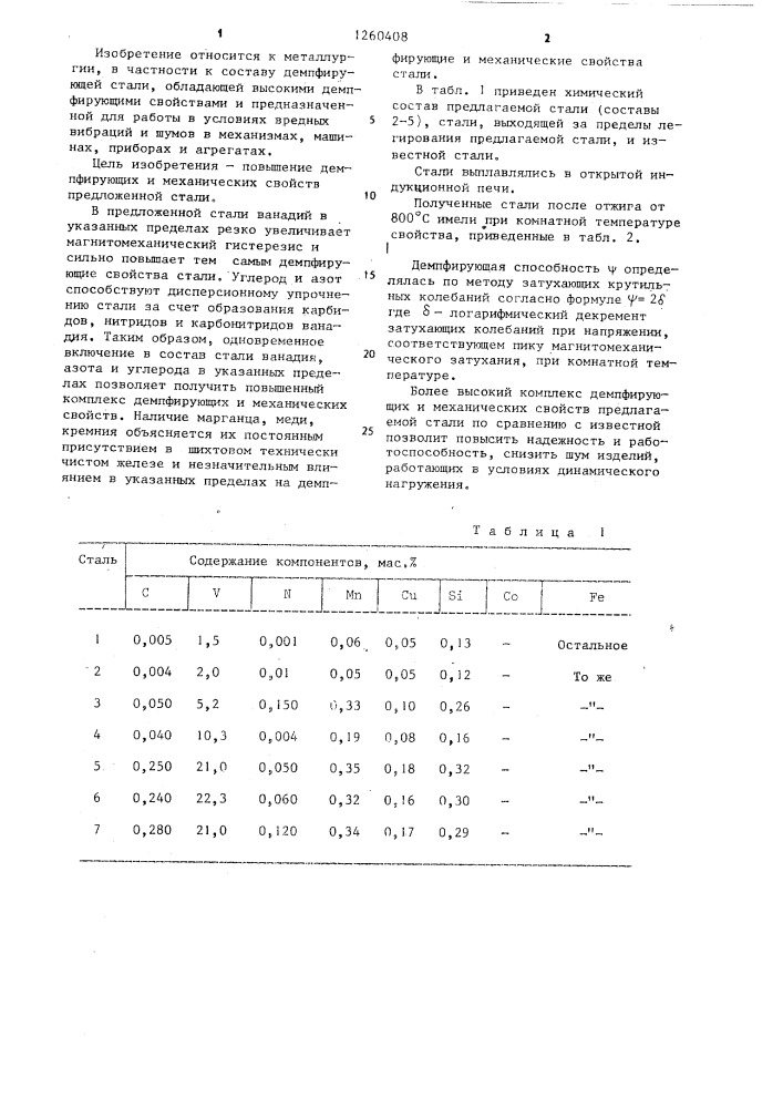 Сталь (патент 1260408)