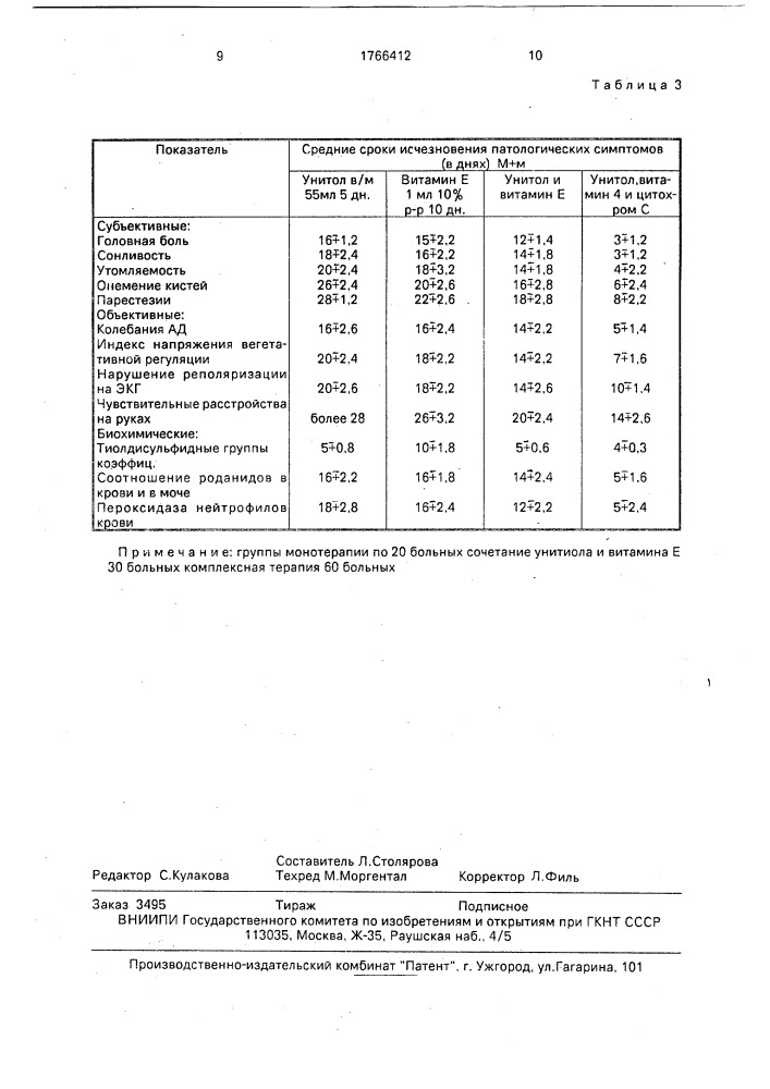 Способ лечения хронической интоксикации акрилатами (патент 1766412)