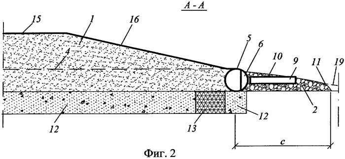 Водопропускное сооружение в дорожной насыпи на вечномерзлых грунтах (патент 2303675)