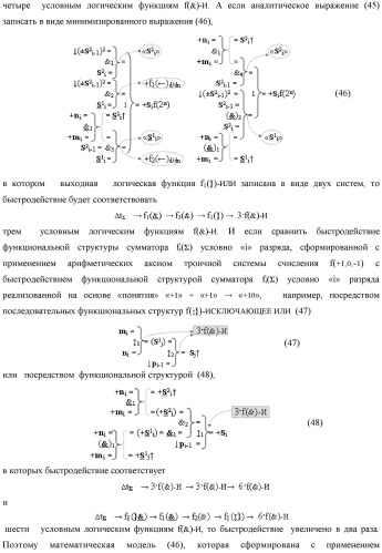 Функциональная структура логико-динамического процесса последовательной сквозной активизации неактивных аргументов &quot;0&quot; второй промежуточной суммы +[s2 i]f(&amp;)-и в сумматоре f( ) при преобразовании позиционных аргументов слагаемых [ni]f(2n) и [mi]f(2n) (варианты) (патент 2450325)