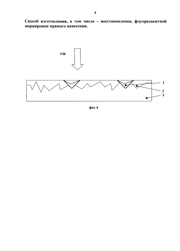 Способ изготовления, в том числе восстановления, флуоресцентной маркировки прямого нанесения (патент 2609912)