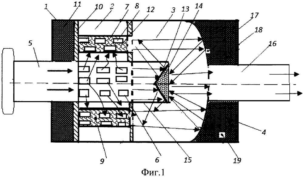 Глушитель шума двигателя внутреннего сгорания (патент 2596068)