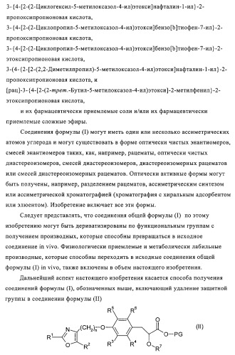 Замещенные 4-алкоксиоксазолпроизводные в качестве агонистов ppar (патент 2312106)