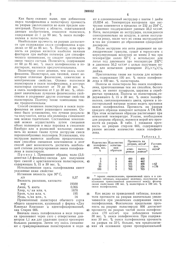 Патент ссср  269052 (патент 269052)
