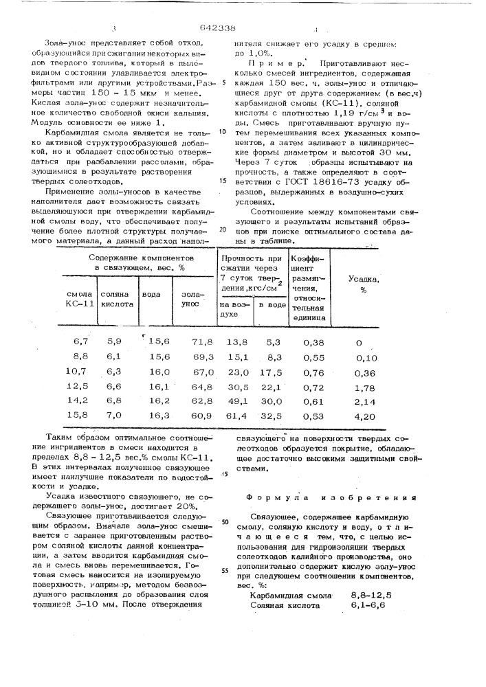 Связующее (патент 642338)