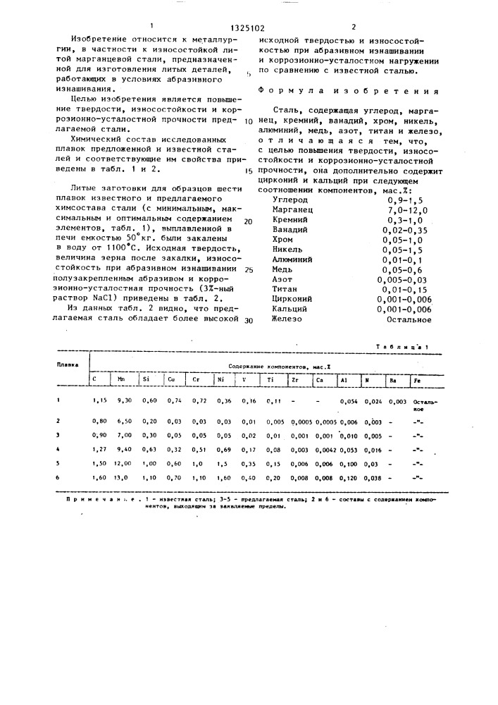 Сталь (патент 1325102)