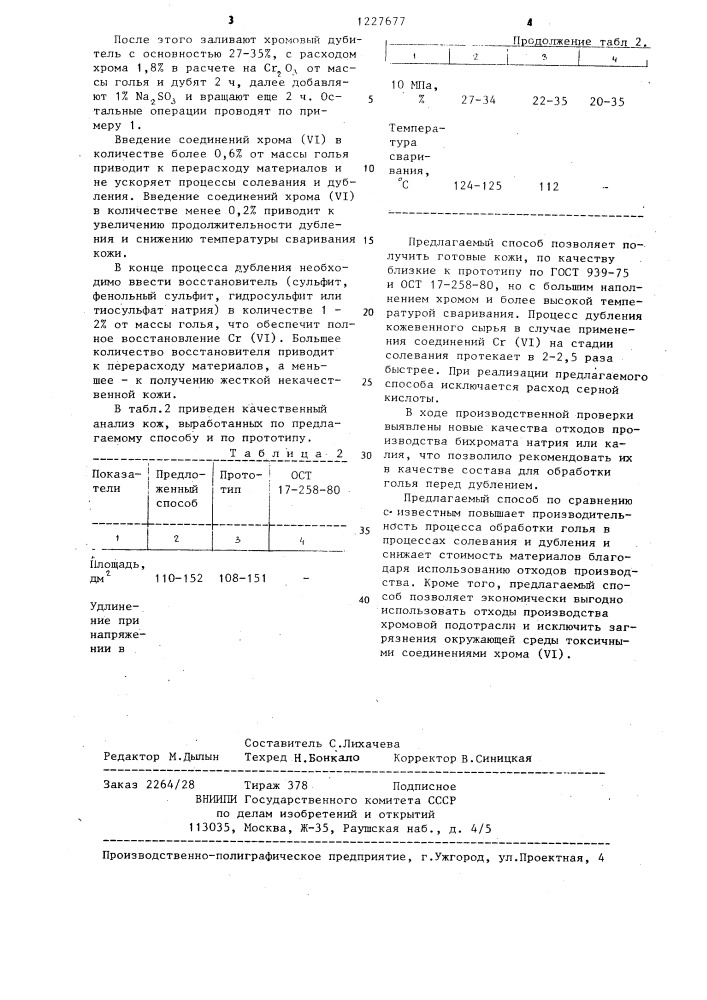Способ обработки голья (патент 1227677)