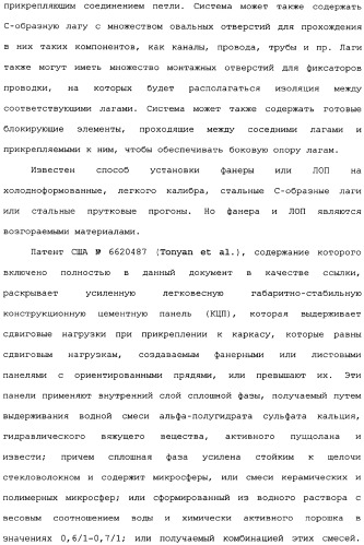 Невозгораемые усиленные, легковесные панели на вяжущем веществе и металлокаркасная система для покрытия пола (патент 2358077)