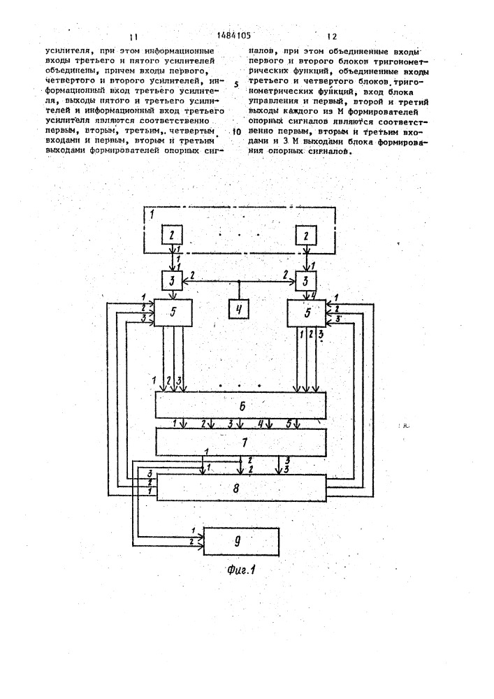 Бортовой двухкоординатный радиопеленгатор (патент 1484105)