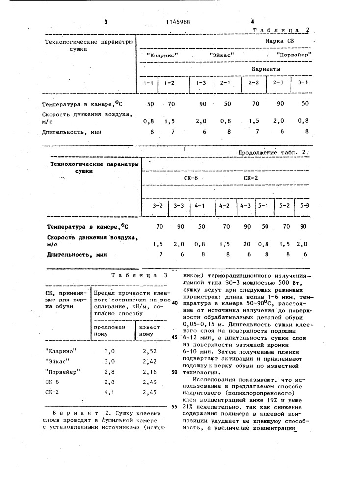 Способ соединения верха обуви из синтетической кожи с резиновой подошвой (патент 1145988)