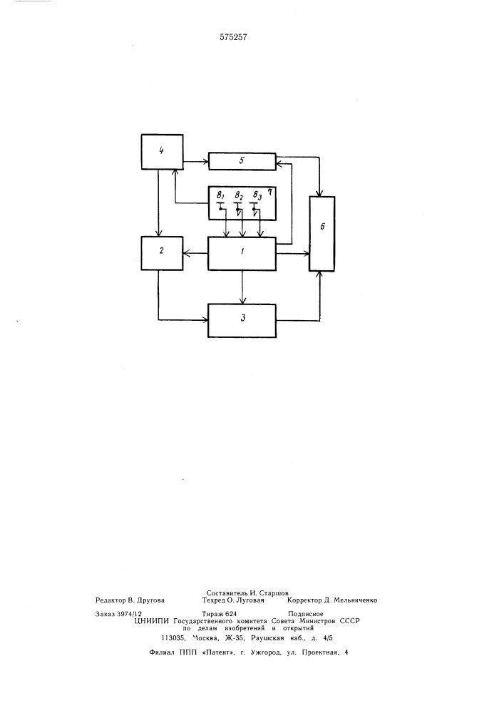 Устройство для управления процессом расформирования составов на сортировочной горке (патент 575257)