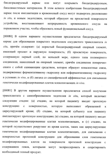 Захват эндотелиальных клеток-предшественников элюирующим лекарственные средства имплантируемым медицинским устройством (патент 2400256)